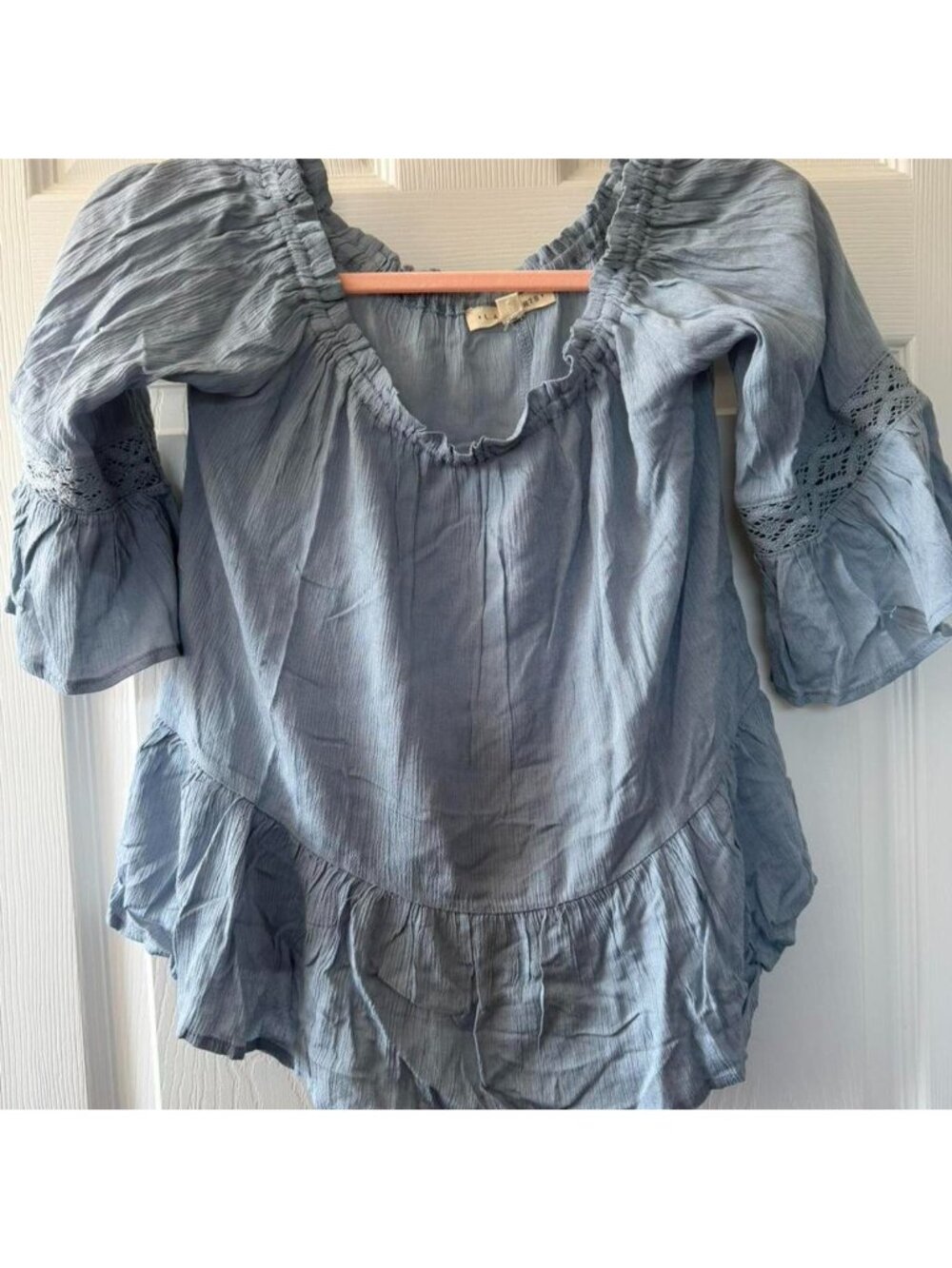 La Hearts PacSun Blue Babydoll Top - Picture 2 of 4